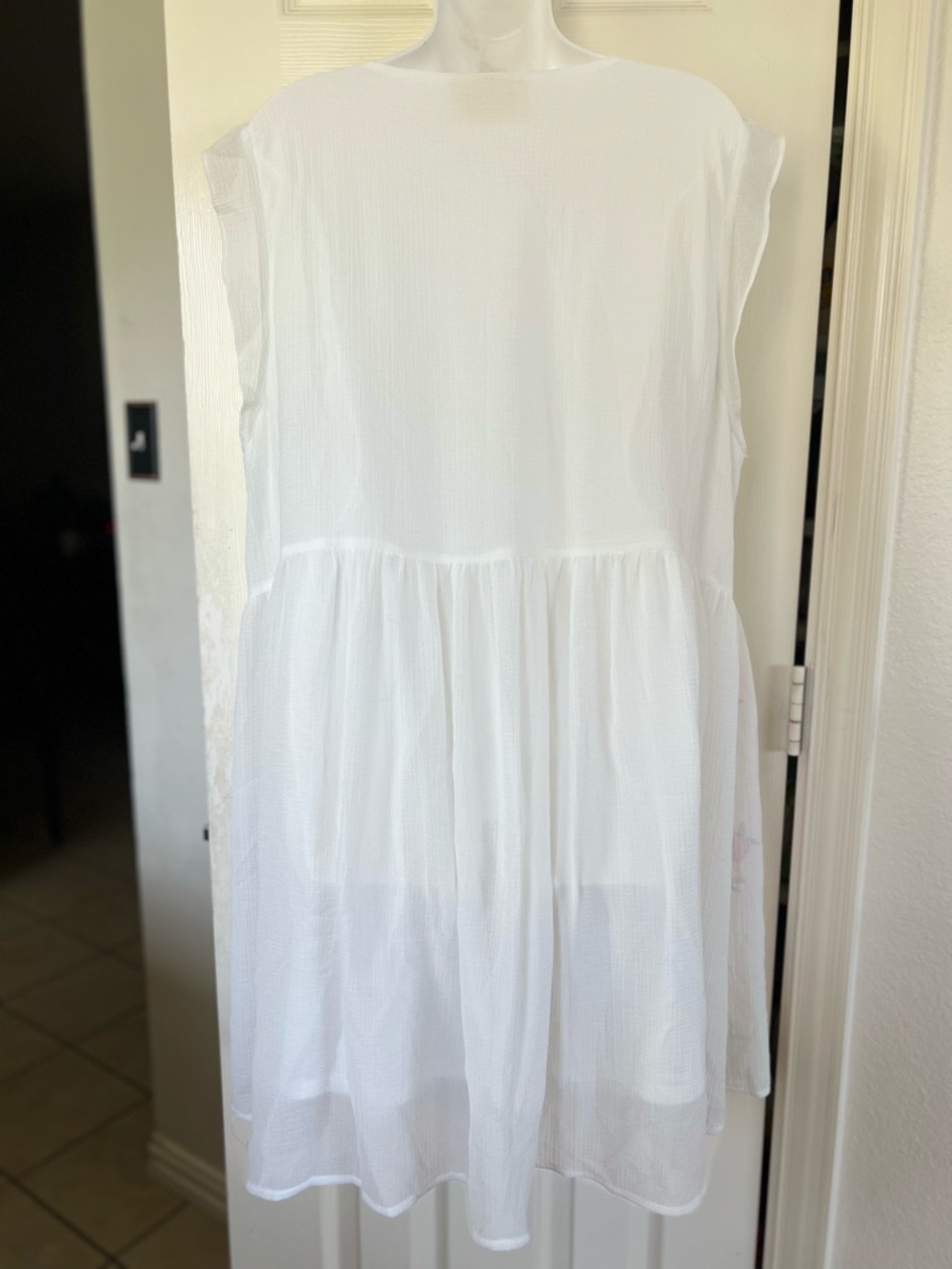 NWOT Savanna Jane Babydoll Dress with Pink Floral Embroidery - Picture 6 of 9